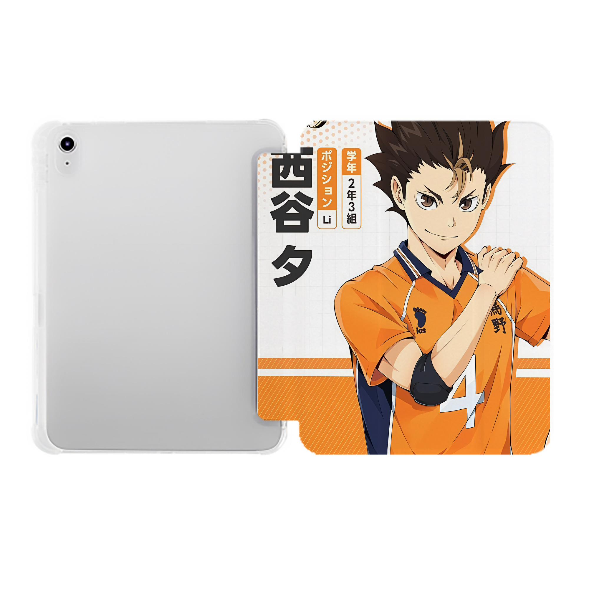 （画像用） ハイキュー!! Haikyu!! IPad ケース ペン収納付き 三つ折りスタンド PUレザー×シリコン 対応機種9.5/10.5/10.9インチ